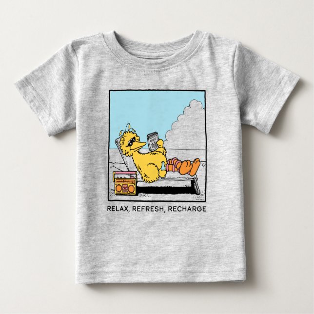 Camiseta De Bebé Barrio Sésamo | Recarga de Refrescamiento de Refre (Anverso)