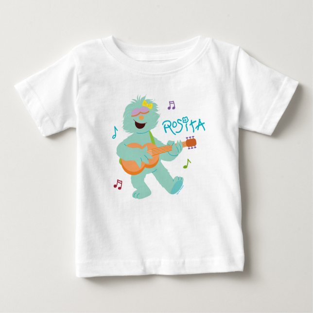 Camiseta De Bebé Barrio Sésamo | Rosita Tocando Guitarra (Anverso)