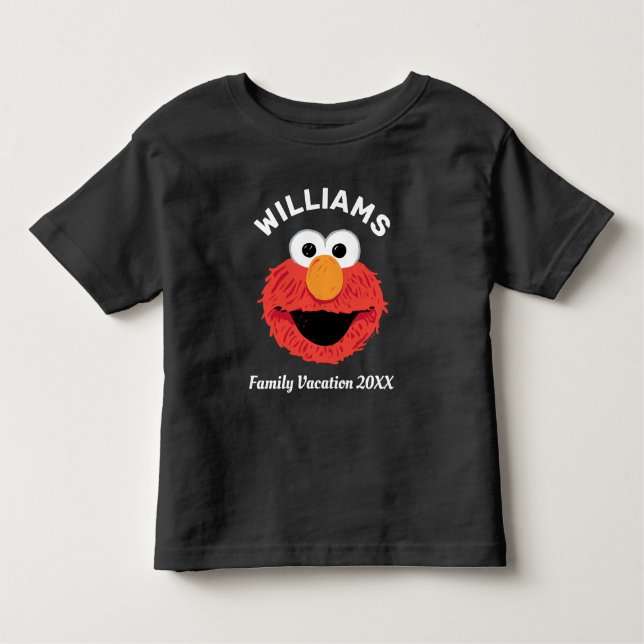 Camiseta De Bebé Barrio Sésamo | Vacaciones familiares de Elmo (Anverso)
