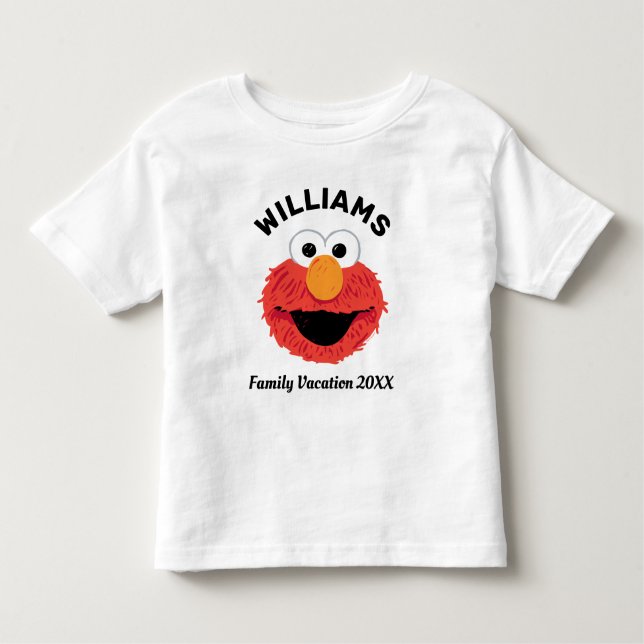 Camiseta De Bebé Barrio Sésamo | Vacaciones familiares de Elmo (Anverso)