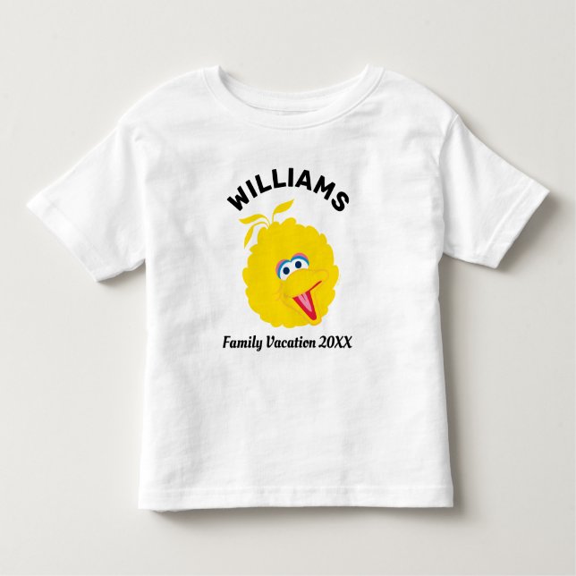 Camiseta De Bebé Barrio Sésamo | Vacaciones para familias de aves g (Anverso)