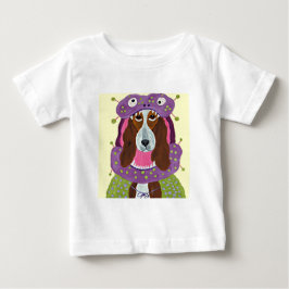 Camiseta De Bebé Basset Hound con disfraz de Monstruo Espantoso