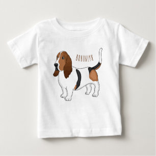Camiseta De Bebé Basset hound dog cartoon illustration