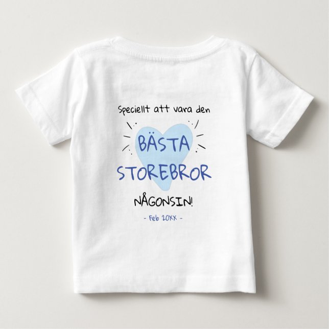 Camiseta De Bebé Bästa storebror någonsin graviditet avslöjande (Reverso)