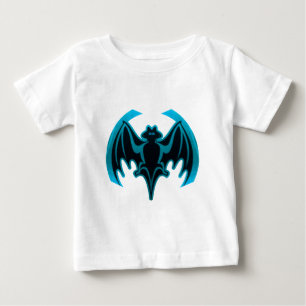 Camiseta De Bebé Bat Cyan El MUSEO Regalos Zazzle