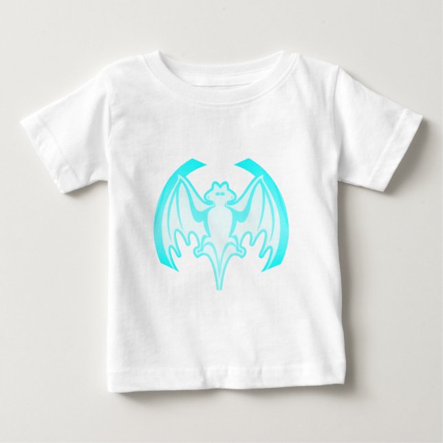 Camiseta De Bebé Bat Cyan Inv El MUSEO Regalos Zazzle (Anverso)