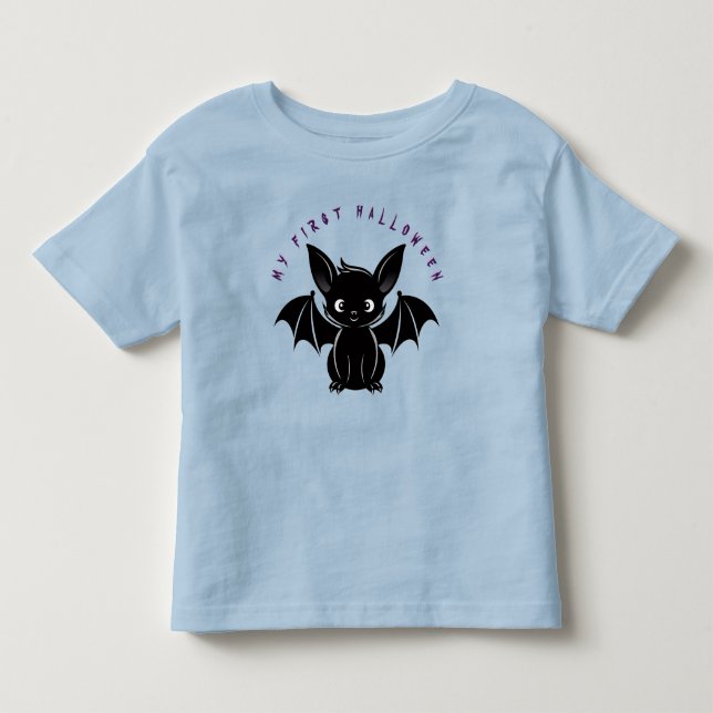 Camiseta De Bebé Bat d'Halloween mignonne (Anverso)