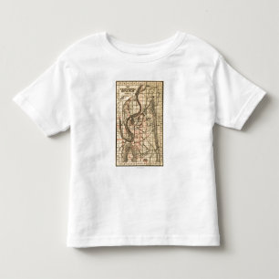 Camiseta De Bebé Batalla de Chickamauga - mapa panorámico 3 de la