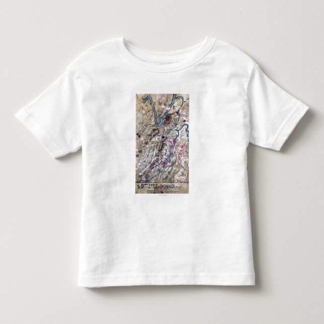 Camiseta De Bebé Batalla de Chickamauga - mapa panorámico de la (Anverso)