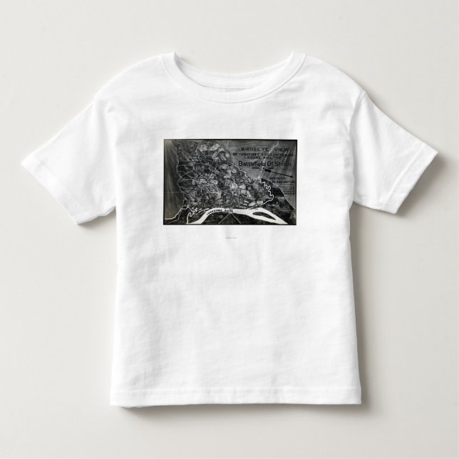 Camiseta De Bebé Batalla de Shiloh - mapa panorámico de la guerra (Anverso)