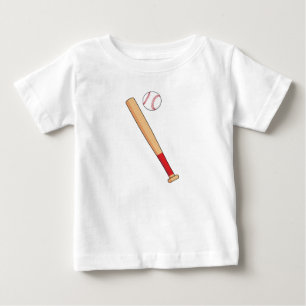 Camiseta De Bebé Bate de béisbol con pelota