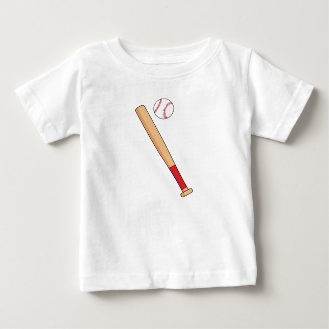 Camiseta De Bebé Bate de béisbol con pelota (Anverso)