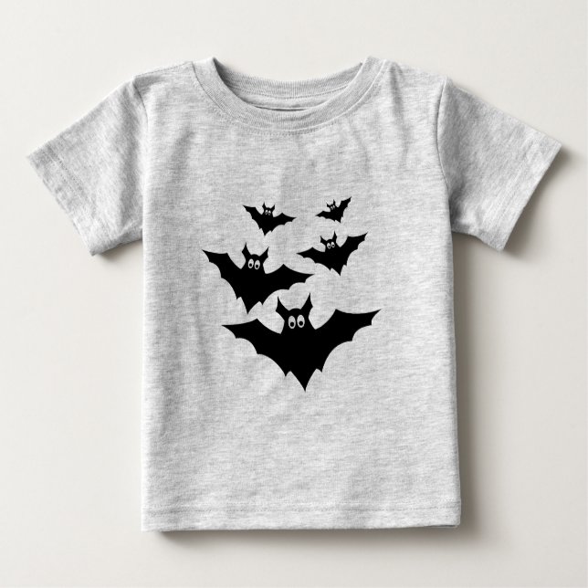 Camiseta De Bebé Bates de Halloween lindos de Guay (Anverso)