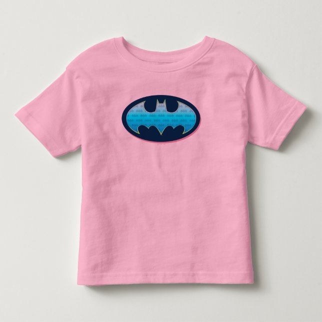 Camiseta De Bebé Batman | Símbolo rosa y azul (Anverso)