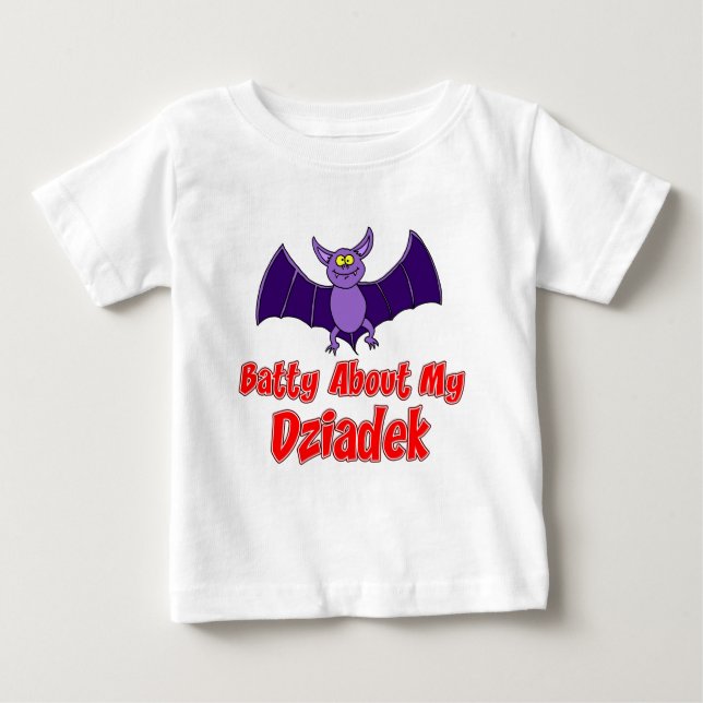 Camiseta De Bebé Batty Acerca De Mi Dziadek (Anverso)