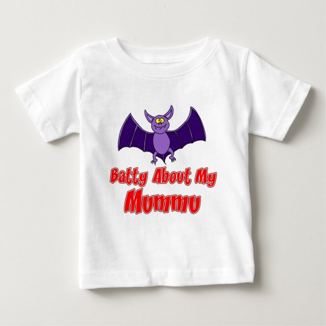 Camiseta De Bebé Batty Acerca De Mi Mummu (Anverso)
