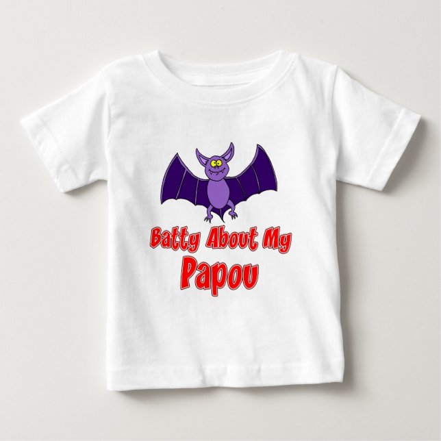Camiseta De Bebé Batty Acerca De Mi Papou (Anverso)