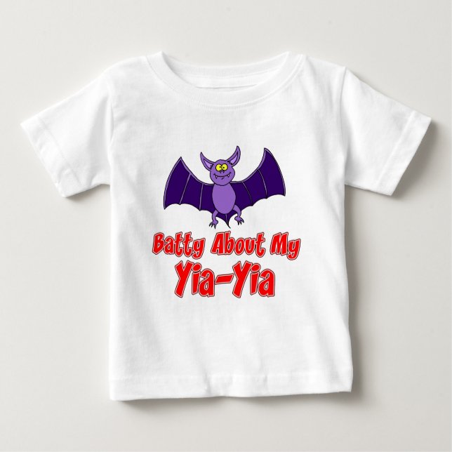 Camiseta De Bebé Batty Acerca De Mi Yia-Yia (Anverso)