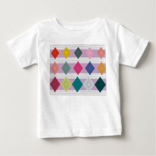 Camiseta De Bebé Bauhaus Diamond Quilt