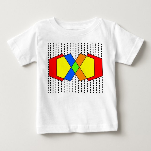 Camiseta De Bebé Bauhaus Pentagons (Anverso)