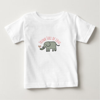 Camiseta De Bebé Baúl Lleno de Amor Elefante Doodle Adorable