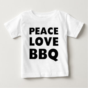 Camiseta De Bebé Bbq del amor de la paz