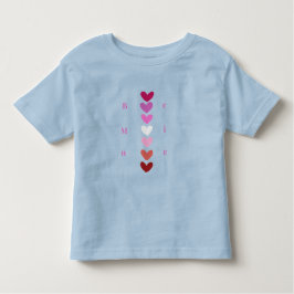 Camiseta De Bebé Be Mine Minimal Heart Stack Valentine T-Shirt