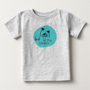 Camiseta De Bebé Beach Baby Gris