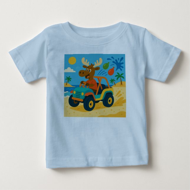 Camiseta De Bebé Beach Buggy Blaster – Acción Emocionante KidsTee d (Anverso)