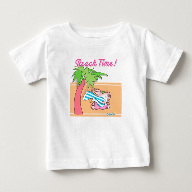 Camiseta De Bebé BEACH TIME! por Boynton (Anverso)