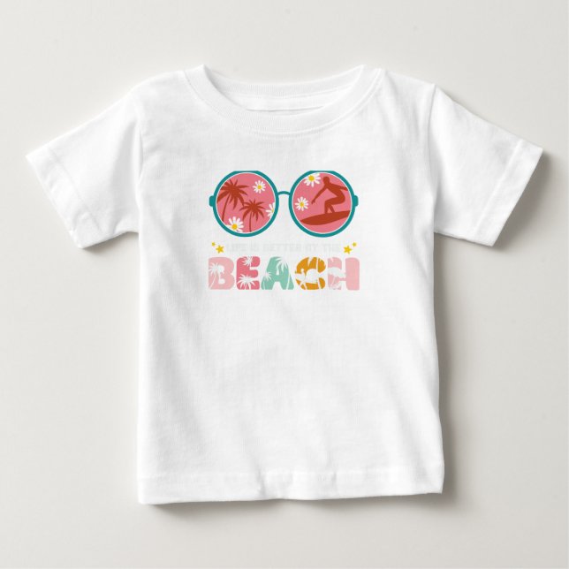 Camiseta De Bebé Beach Vibes (Anverso)
