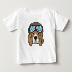 Camiseta De Bebé Beagle como piloto con gorra piloto