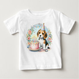 Camiseta De Bebé Beagle de Cachorro Pastel Cute Pastel - Cumpleaños