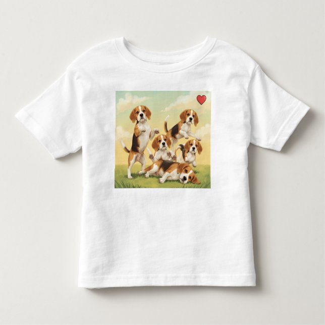 Camiseta De Bebé ¡Beagle Fun T-Shirt! (Anverso)