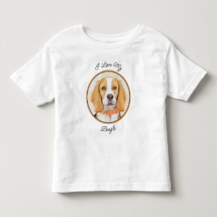Camiseta De Bebé Beagle Hound Dog Pintura original de animales