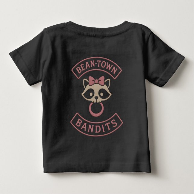 Camiseta De Bebé Bean-Town Bandit Child T-Shirt Pink (Reverso)