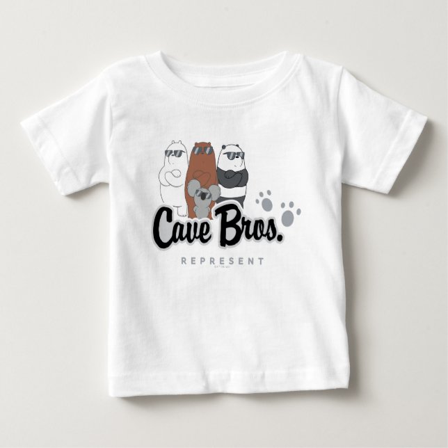 Camiseta De Bebé Bear Bears - Cave Bros. Representar (Anverso)