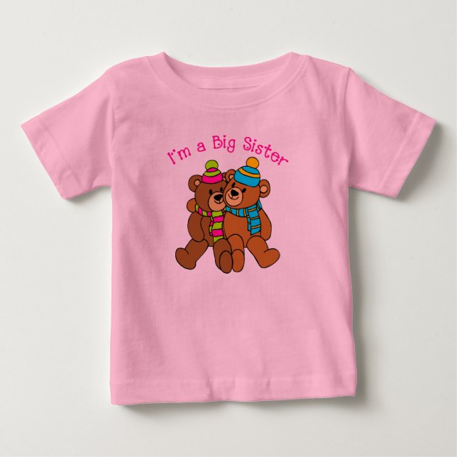 Camiseta De Bebé Bear Big Sis (Anverso)