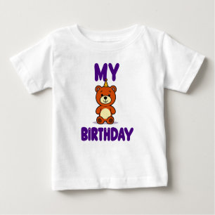 Camiseta De Bebé Bear de cumpleaños