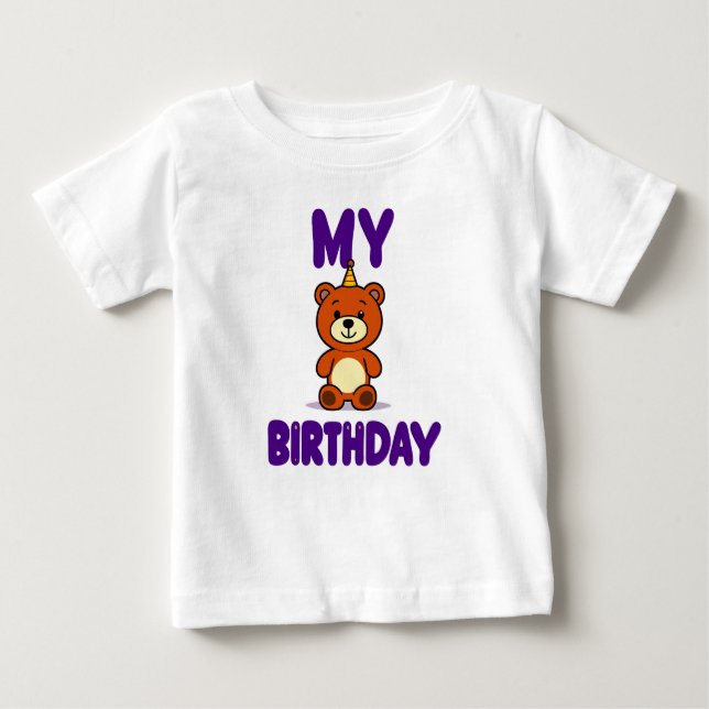 Camiseta De Bebé Bear de cumpleaños (Anverso)