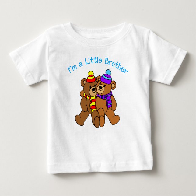 Camiseta De Bebé Bear Lil Bro (Anverso)