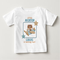 Bear Pequeño Aviador Niño Cumpleaños Blanco
