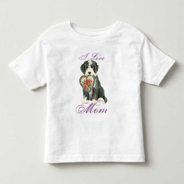 Camiseta De Bebé Beardie Heart Mom (Anverso)