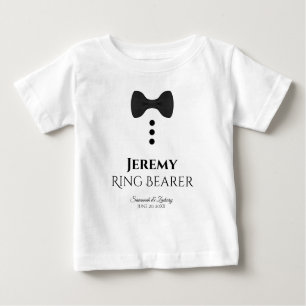 Camiseta De Bebé Bearer de anillo divertido Boda de zapatos negros 