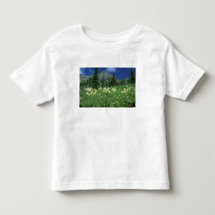 Camiseta De Bebé Beargrass en el lago Eunice, Mt. Rainier NP, WA,