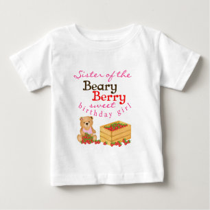 Camiseta De Bebé Beary Berry Sweet Cub, hermana de fresa, cumpleaño