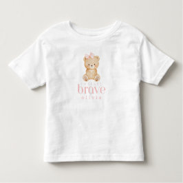 Camiseta De Bebé beary brave childhood cancer sick kids custom name