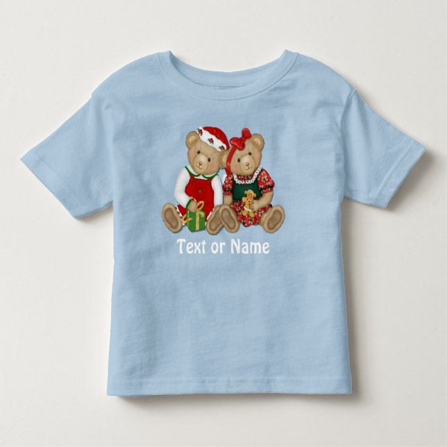 Camiseta De Bebé Beary Merry Christmas Pair (Anverso)