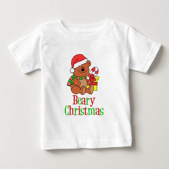 Camiseta De Bebé Beary Navidades Personalizado Bear (Anverso)