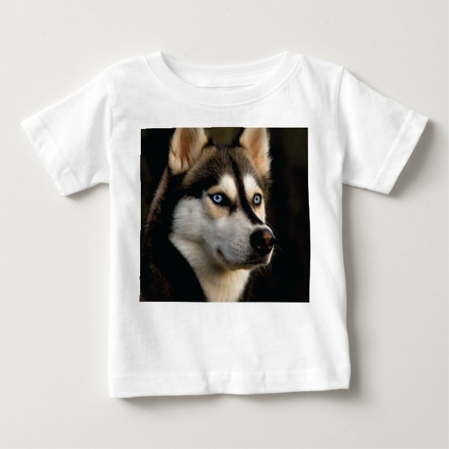 Camiseta De Bebé Beautiful Husky Throw Pillow (Anverso)